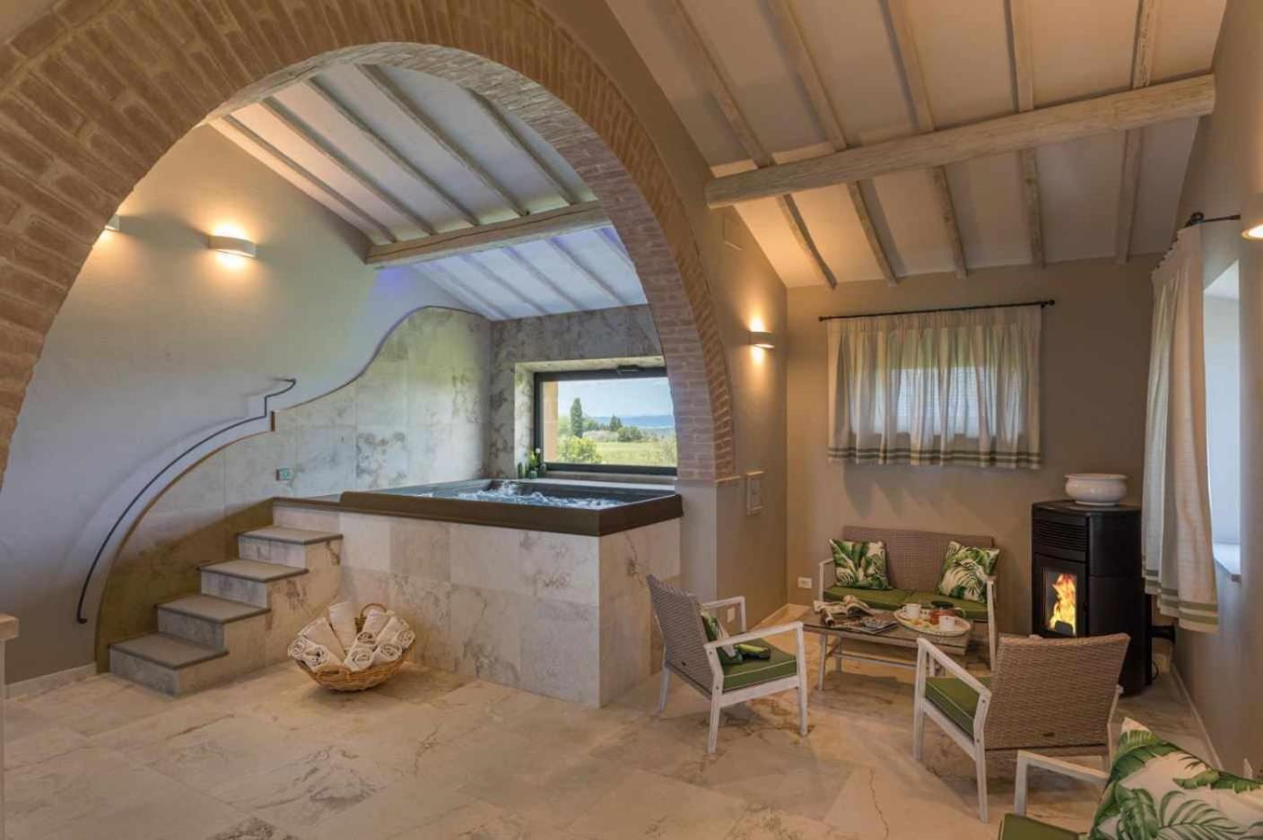 Villa I Cipressini Piscina Riscaldata Spa Toscana Pienza Bagian luar foto
