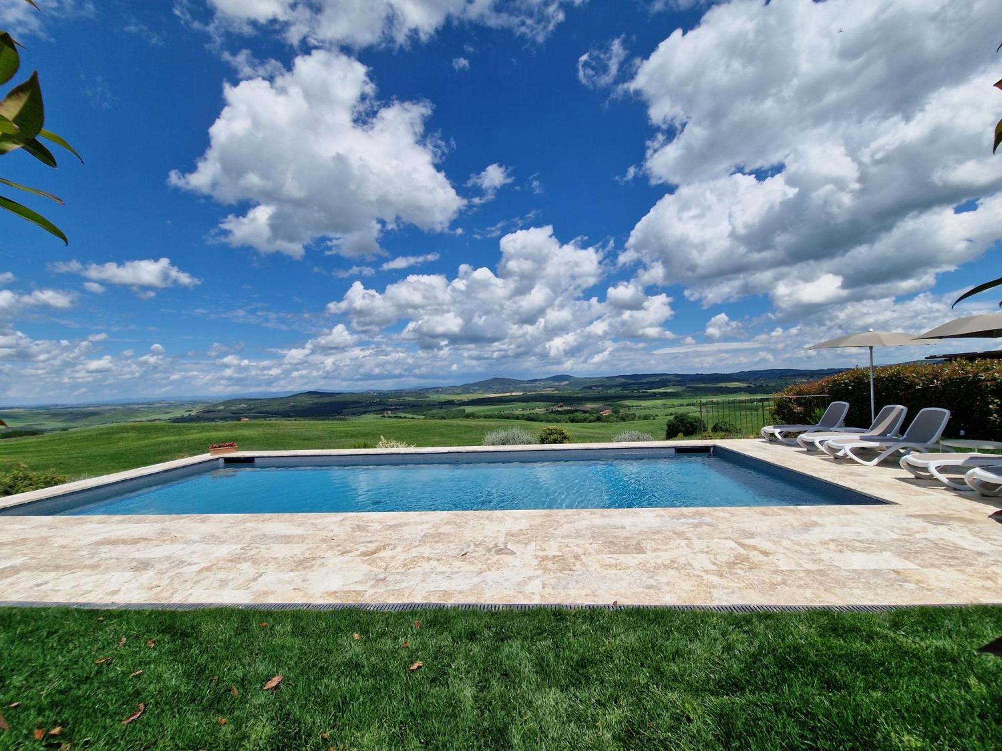 Villa I Cipressini Piscina Riscaldata Spa Toscana Pienza Bagian luar foto