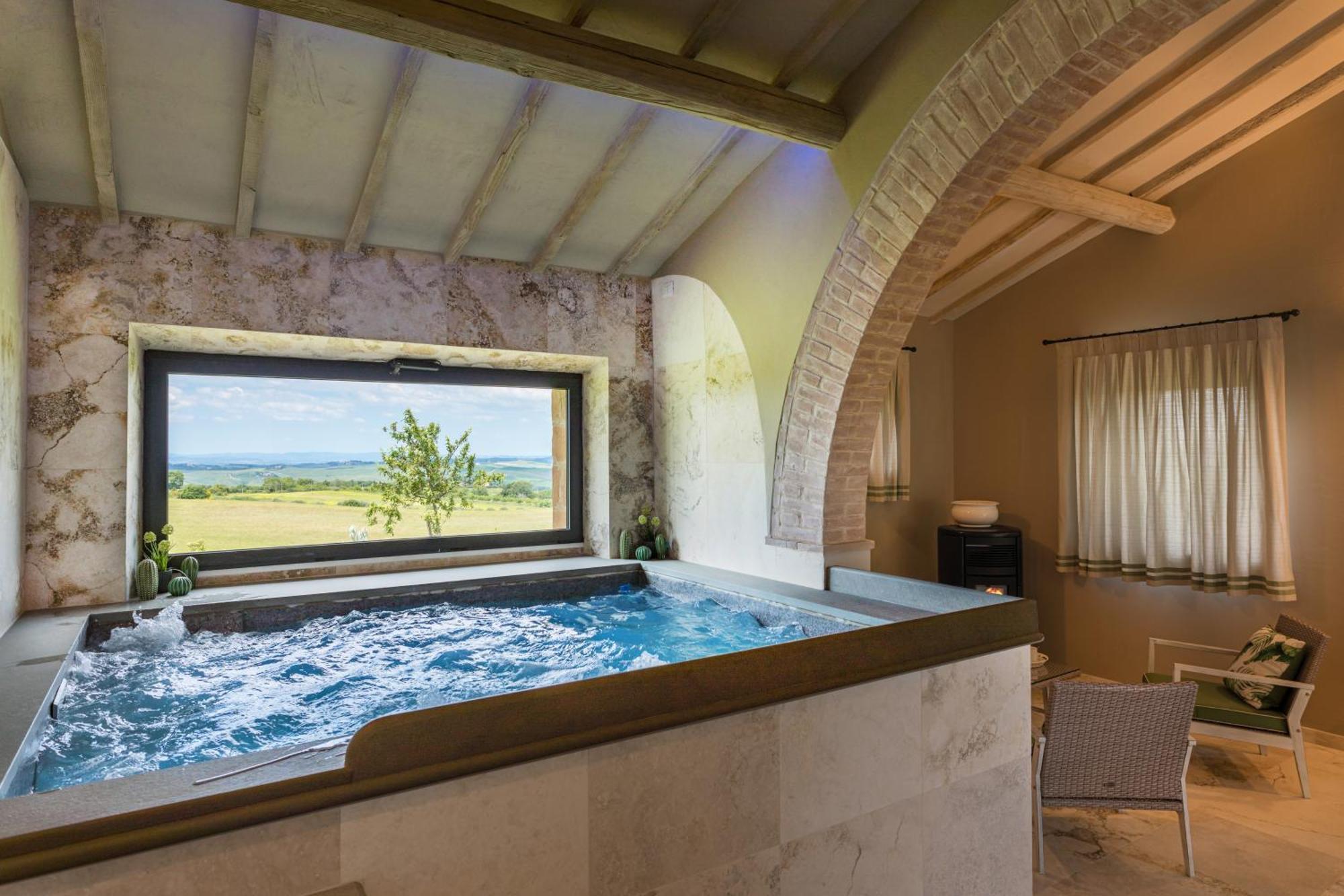 Villa I Cipressini Piscina Riscaldata Spa Toscana Pienza Bagian luar foto